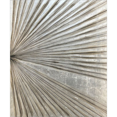 Sculpture murale Enigma en argent II