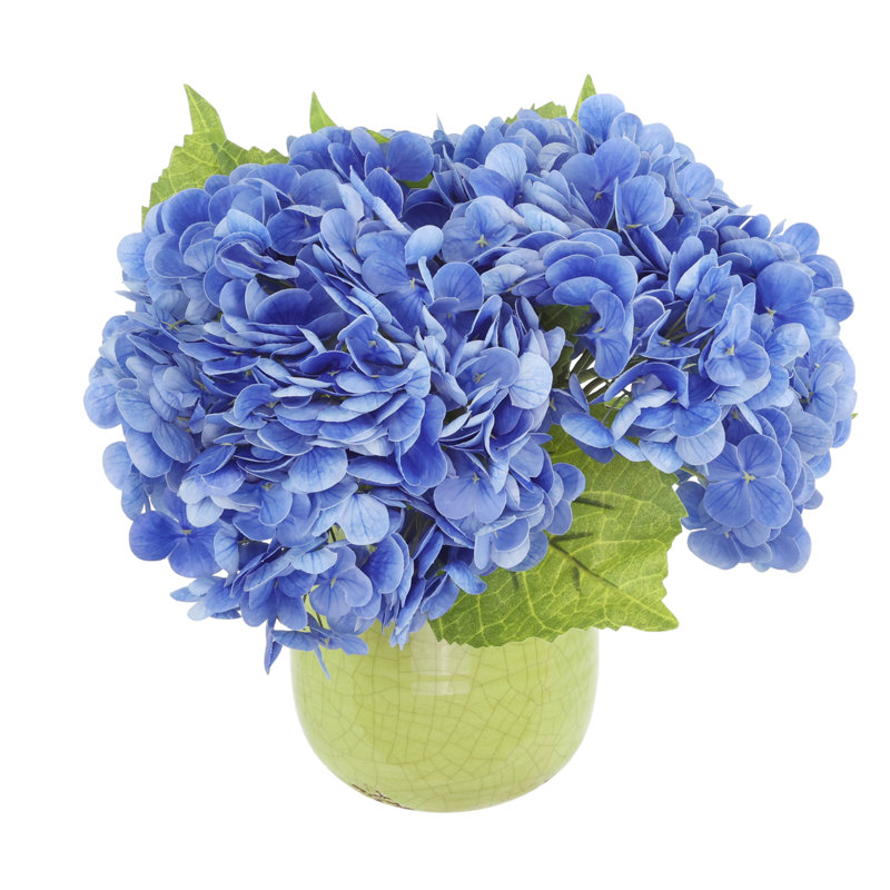 Real Touch Hydrangeas in Ceramic Pot
