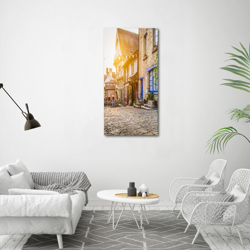 A Charming Street - Wrapped Canvas Print