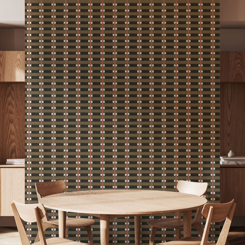 Lowcountry Sweetgrass Wallpaper, Non-Pasted, Black Brown