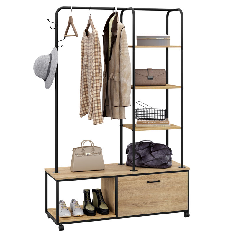 Galnares Hall Tree 110cm Wide with Shoe Storage