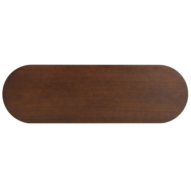 Rikki Fluted 1 Drawer Console, Walnut