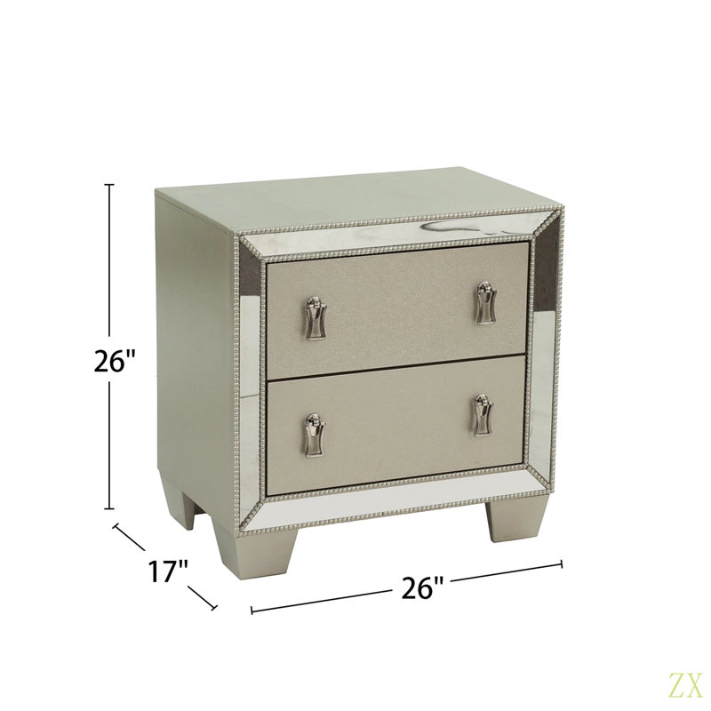 Table de chevet 2 tiroirs Contemporary