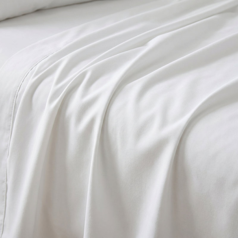 Ensemble de draps hypoallergéniques, Ensemble de draps pour lit simple avec 3 taies d'o, Blanc