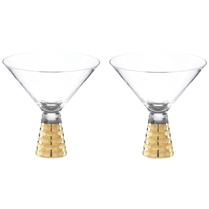 Truro 8oz. Martini Glass Set, Gold