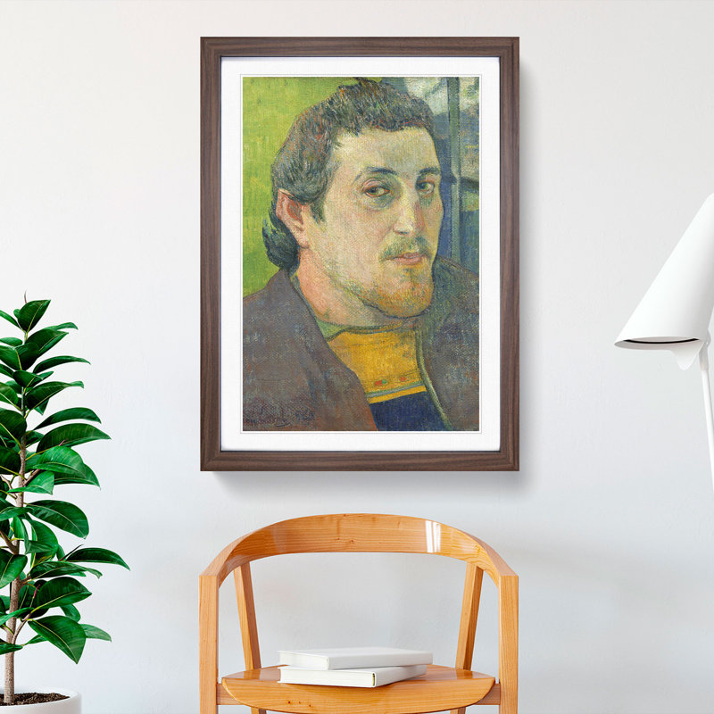 Self-Portrait Vol.1 by Paul Gauguin - Picture Frame Painting, 65cm H x 48cm W x 2cm D, Walnut Framed
