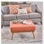 Grand repose-pieds carré de style Mid-Century