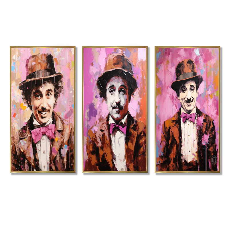 Chocolat Chaplin, Cadre flottant doré, H 40 po x l 60 po