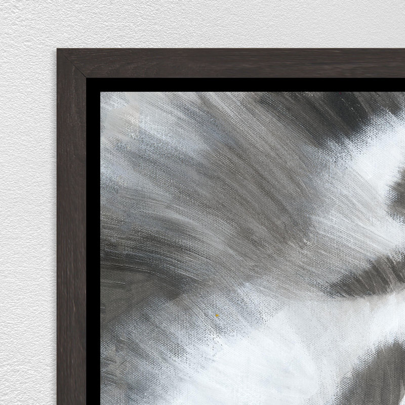 "Silver Eyes" par Beverly Fuller - cadre flottant, impression sur toile, Verre