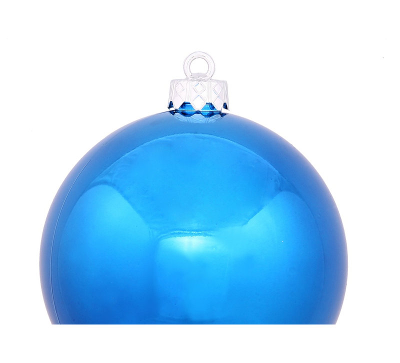 Boules de Noël Bubblegum incassables à 4 finitions, H 2,75 po x l 2,75 po x P 2,75 po, Bleu reluisant
