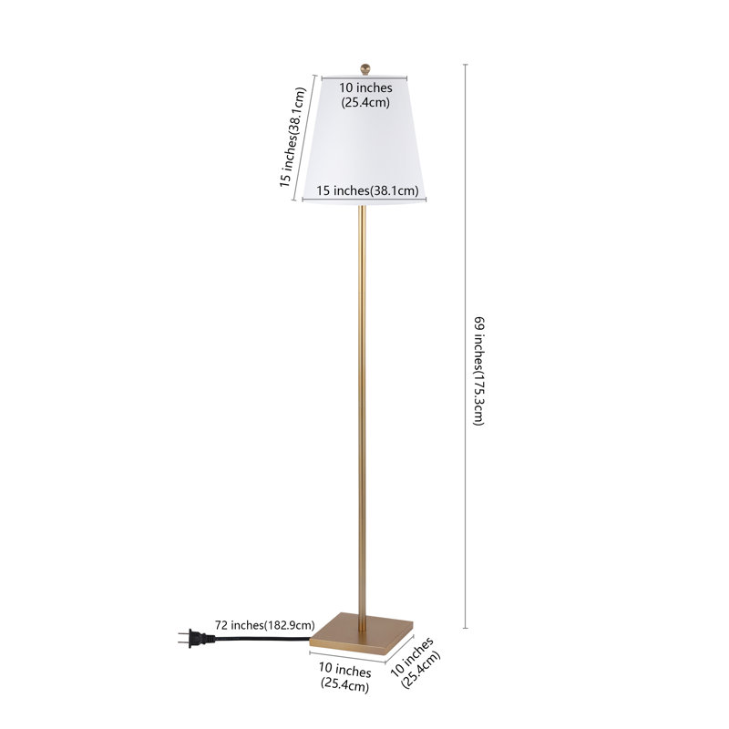 Lampe sur pied traditionnelle 69 po Paducah, Doré