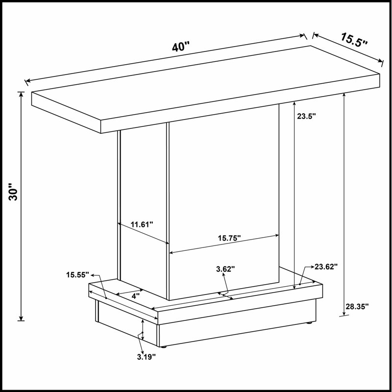 Console en bois d'ingénierie Fiona Cappuccino, durable et élégante pour les intérieurs modernes