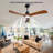 New Model Wood Ceiling Fan With 3 Solid Wood Blades Remote Control Reversible DC Motor For Living Room-972059769-972059770