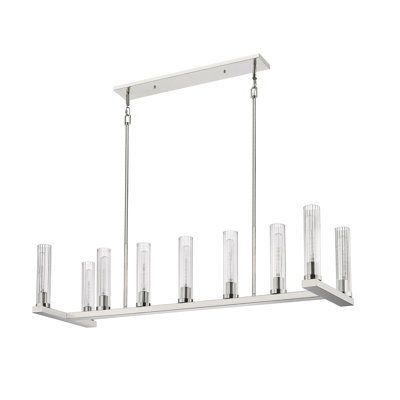 Lustre linéaire moderne à 9 lumières de style bougie Lustreann