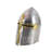 Silver Metal Medieval Knight Crusader Helmet