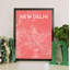New Delhi City Map - Unframed Graphic Art Print on Paper-1745445142-1864118908