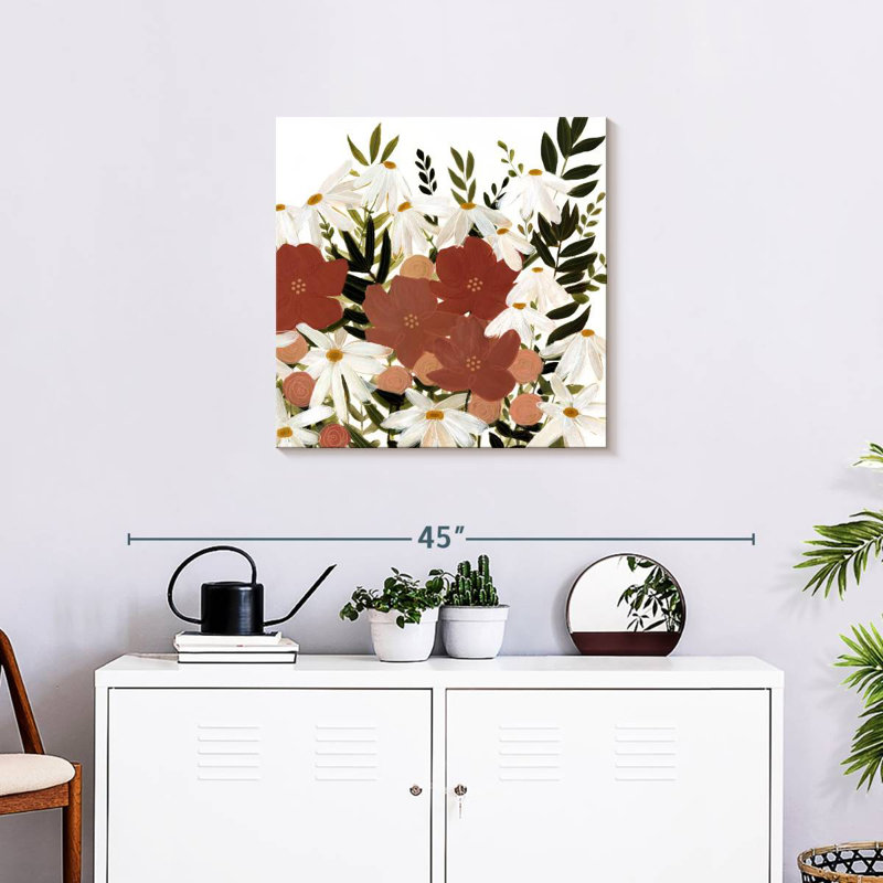 Harnek Terracotta Wildflowers I, 24" H x 24" W