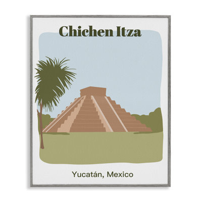 Chichen Itza Architecture Framed Giclee Art by Regina Moore
