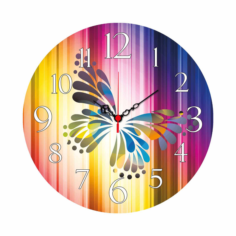 Horloge murale élégante Elegant, 15,7 po de diamètre | 100% panneau de fibres à densité moyenne avec une épaisseur de 0,2 po | Décoration élégante pour le salon, le bureau et la chambre à coucher | Design moderne, parfait pour l'élégance et la