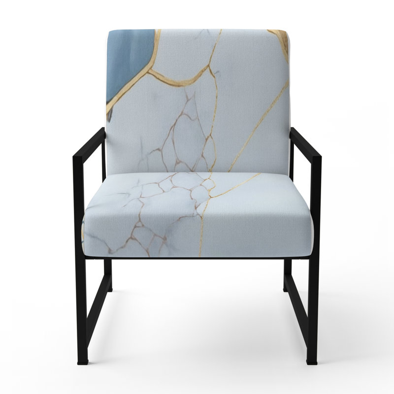 Cuscute - Fauteuil rembourré en marbre, Noir, noir, noir, noir