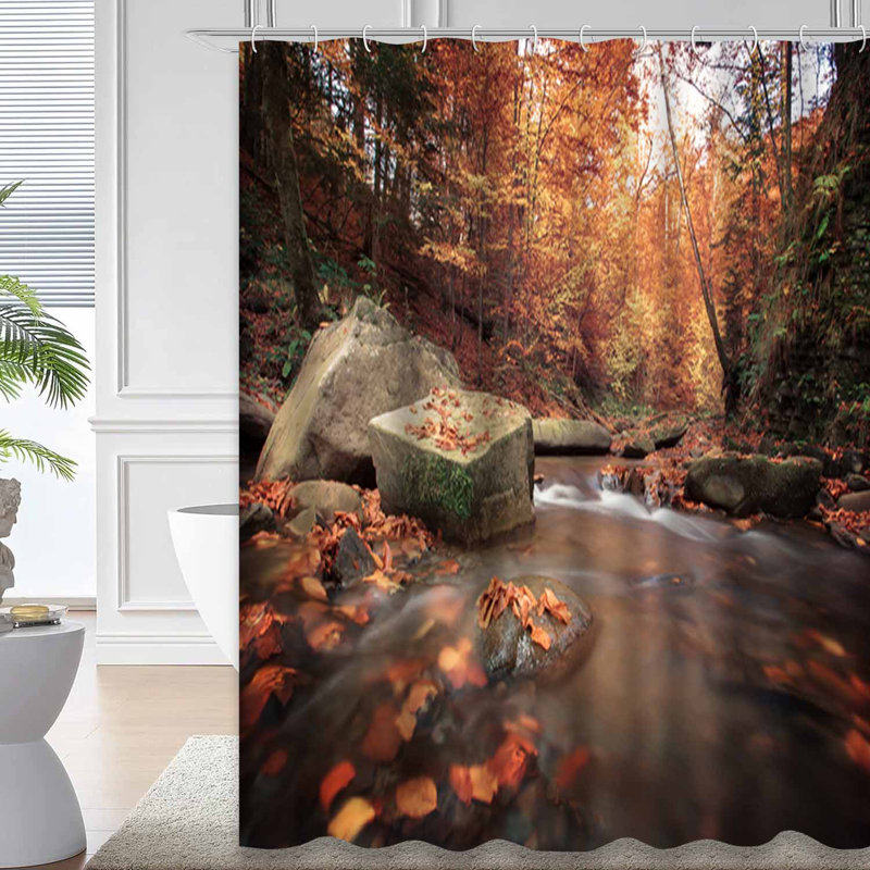 Rideau de douche Amazing Sunset Autumn, L 72 po x l 78 po