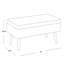 Banc en bois naturel et tissu crème