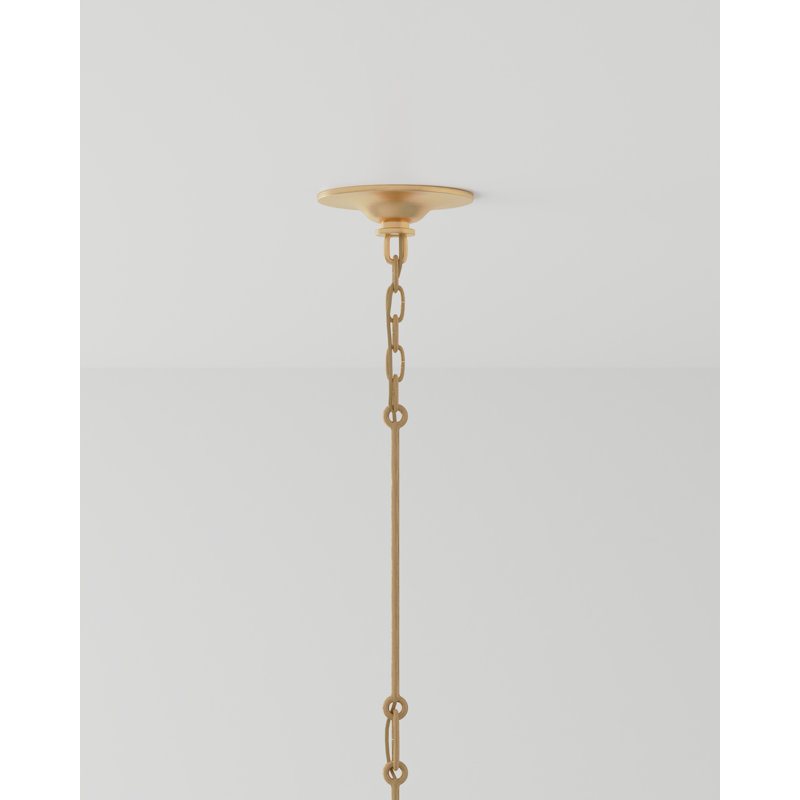 Grand Lotus 6 - Light Chandelier, Satin Black/Contemporary Gold Leaf