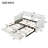 Twin Xl To King Size Beige Upholstered Daybed With Two Storage Drawers, Soft And , Wood Slats Support Expandable Optimal Back Arm Support, No Spring Box Needed