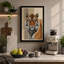 Tiger Composed Minimalist - Wrapped Canvas-1367685697-1367685723