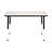 Adjustable Rectangular Classroom Activity Table, Writing Desk, Adjustable Height 19-30 Inch, Grey Top/Black Edge, 47" W X 29" L X 30" H