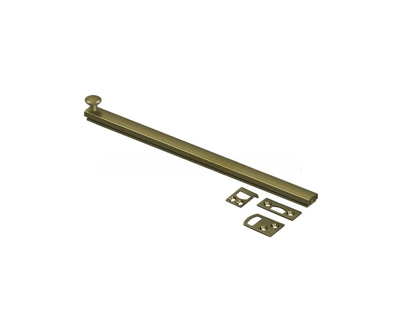Boulon de surface 12 "Deltana 12SBCS5, vis dissimulée, HD en laiton antique, H 1,9375 po x l 12 po x P 1,5625 po