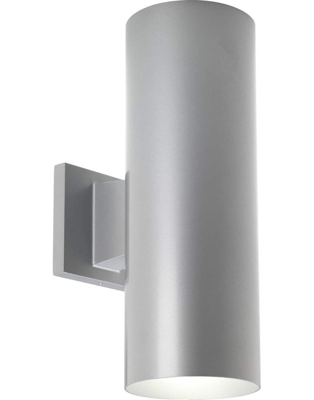 «Modern Elegance: Progress Lighting - Applique murale cylindrique d'extérieur gris métallique»