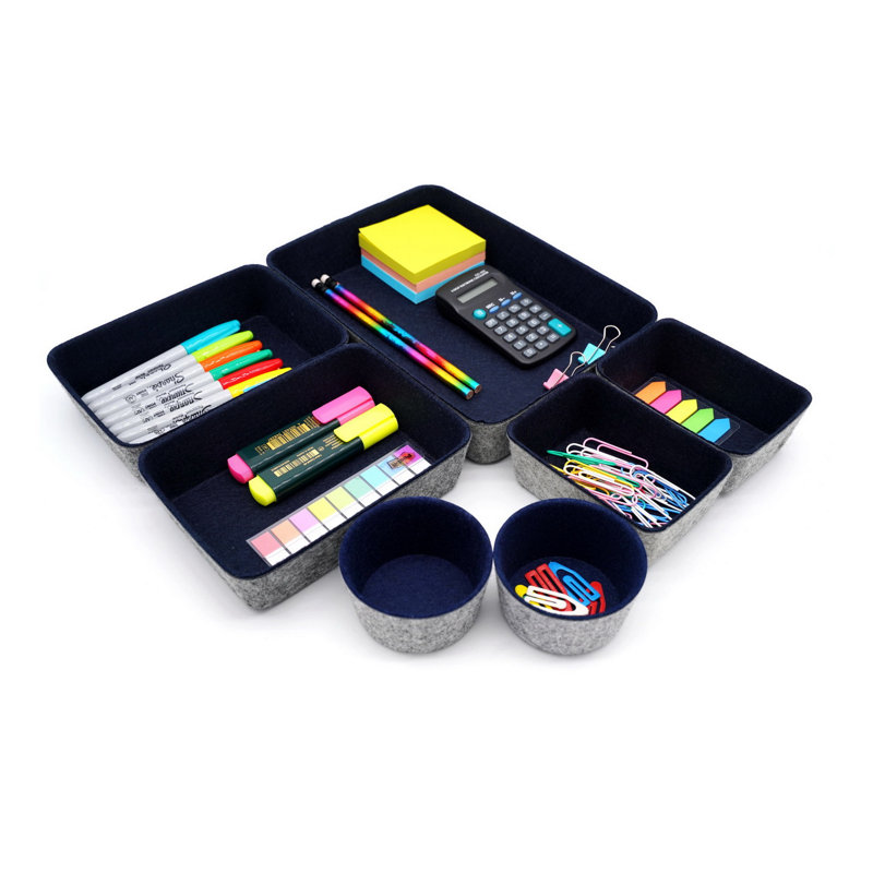 2.4'' H x 7.9'' W x 10.8'' D Organizer Set, Navy
