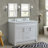 49'' Double Bathroom Vanity with Quartz Top