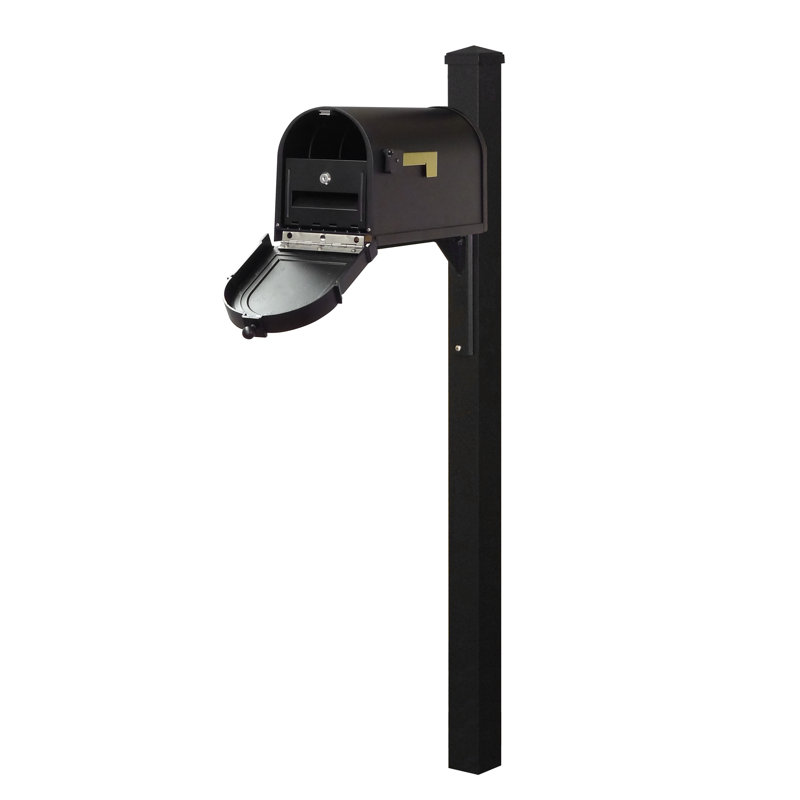 Berkshire Curbside Mailbox With Locking Insert And Wellington Mailbox Post