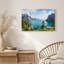 Tableau sur toile représentant des falaises rocheuses et un océan turquoise-352095104