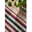 Calla Hand Tufted Wool/Rayon/Viscose Striped Area Rug in Pomegranate/Clementine/Black/White/Green-1368593125