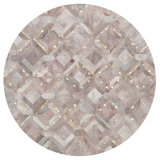 Cowhide Geometric Area Rug in Lilac Ash