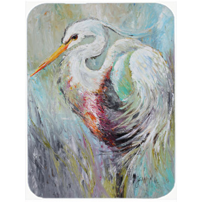 Caroline's Treasures Egret Glass Cutting Board