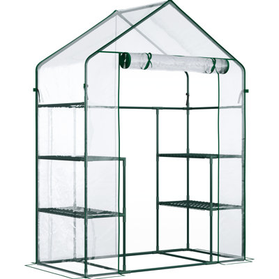 Mini Walk-In Greenhouse Kit, Portable Green House With 3 Tier Shleves