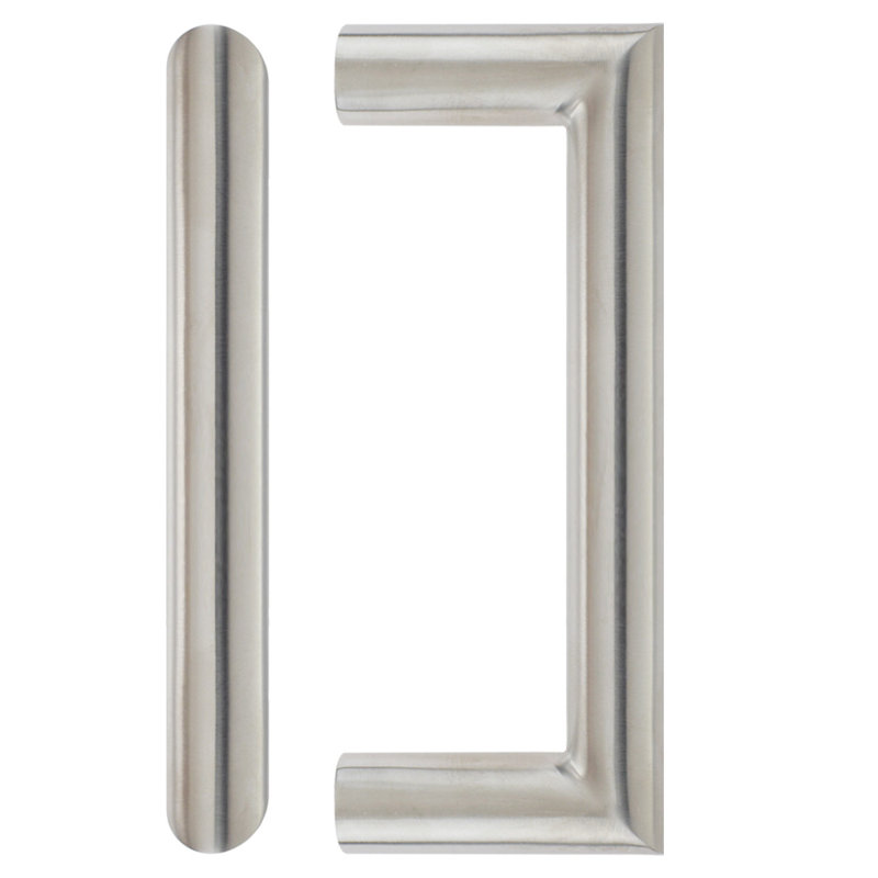 19Mm Mitred Pull Handle - 150Mm Centers - Grade 201 - Bolt Through Fixings