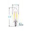 4 W (équivalent à 40 W), DEL, ampoule à intensité variable, culot E12 / candélabre-72250225