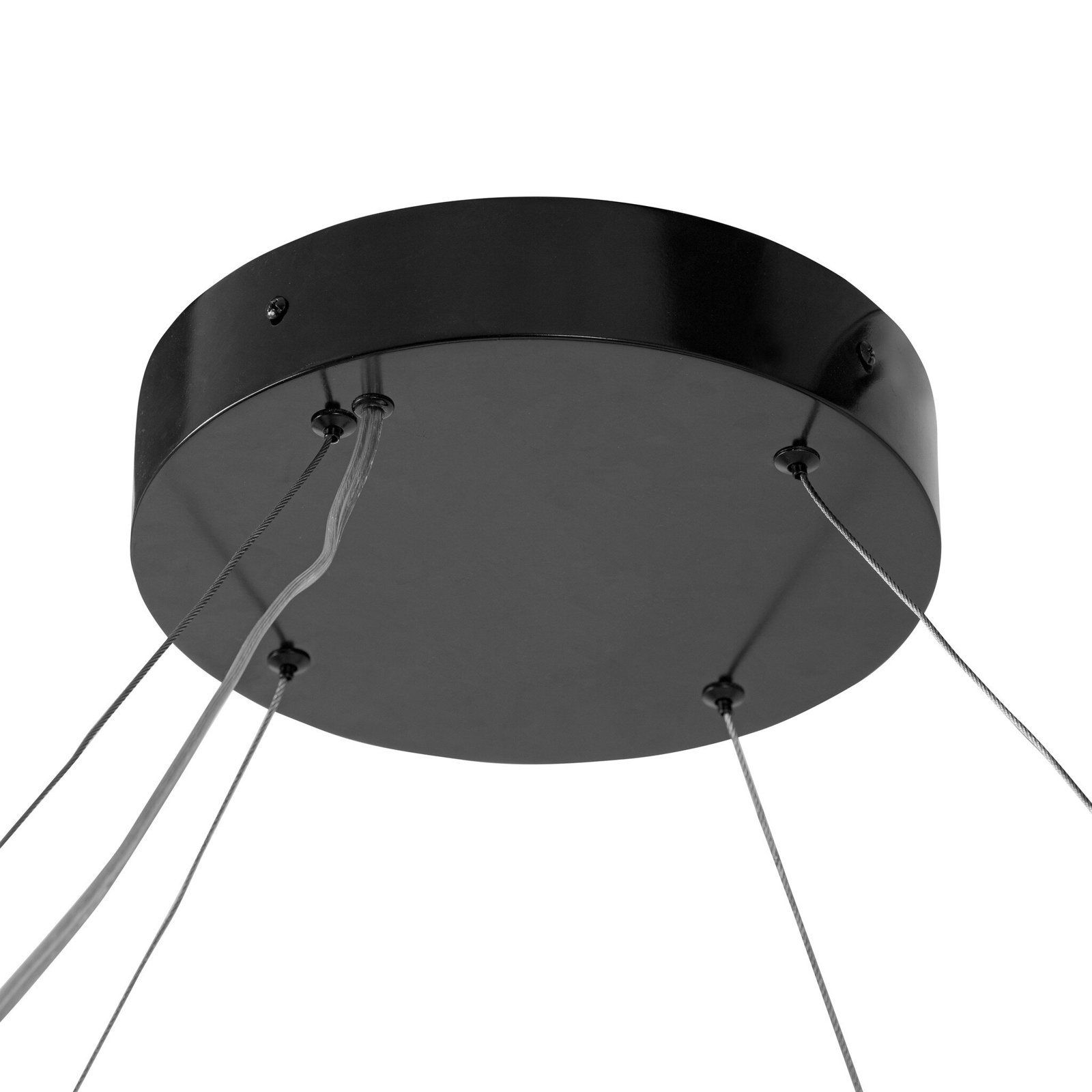 Lottie Single - Light Chandelier, 25" H x 48.5" W x 48.5" D, Black Oak