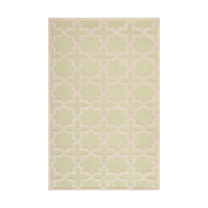 Cannen Hand Tufted Wool Geometric Rug, Rectangle 2'6" x 4'