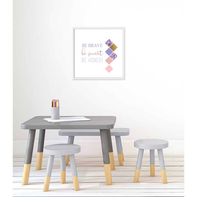 Soyez solide 2, H 23,5 po x l 23,5 po x P 1,19 po, Encadré de boîte blanc