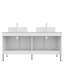 Meuble-lavabo 60 po, moderne, autoportant, lavabos et armoire à rayures françaises, lavabos en céramique blanche, comptoir, 4 portes, système de fermeture en douceur, grand rangement, meuble-lavabo autoportant de haute qualité avec