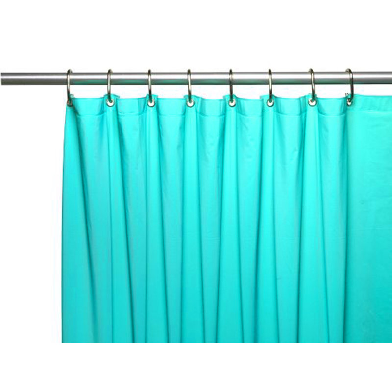 Turquoise PEVA Waterproof Shower Curtain Liner with Metal Grommets