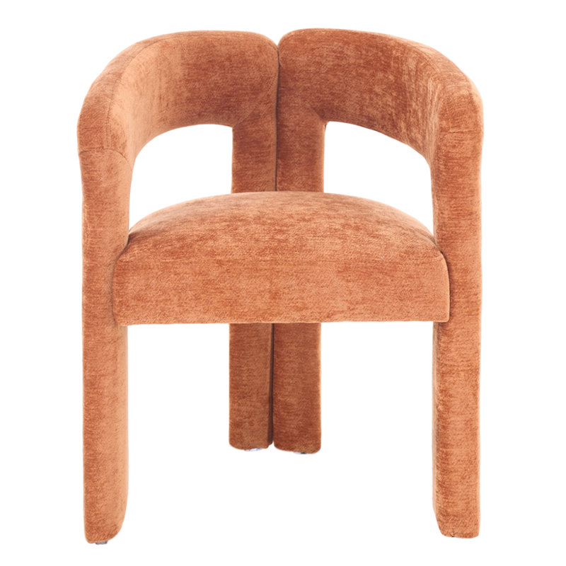 Upholstered Armchair, Orange