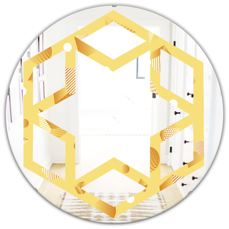 Miroir mural Hexagon Star, H 23,6 po x l 23,6 po