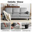 84'' Corduroy Upholstered 3-Seater Sofa Set of 2-1024885085